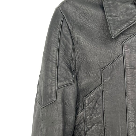 Hideout Vintage Womens Leather Jacket Moto Apparel Black Size 36 - Picture 4 of 16
